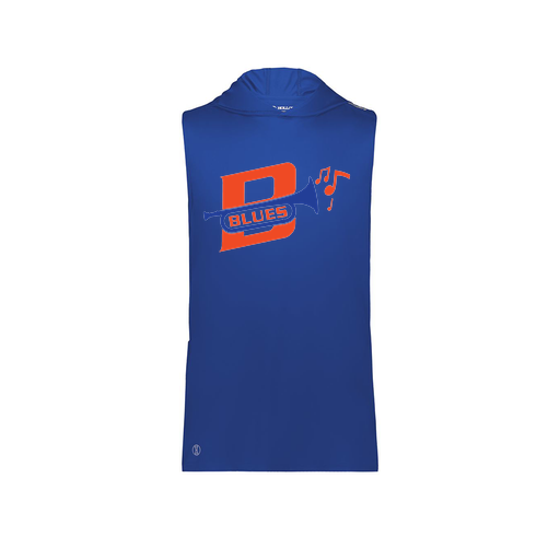 [222590.060.XS-LOGO3] Men's CoolDry Sleeveless Hoodie (Adult XS, Royal, Logo 3)