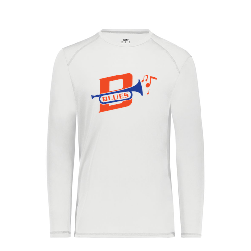 [6845.005.S-LOGO3] Men's SoftTouch Long Sleeve (Adult S, White, Logo 3)
