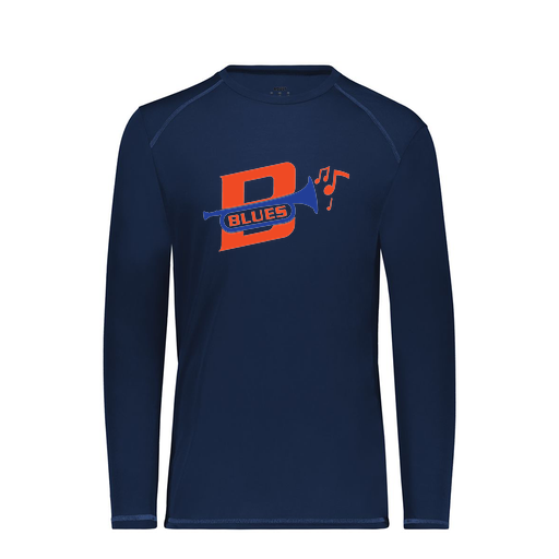[6845.065.S-LOGO3] Men's SoftTouch Long Sleeve (Adult S, Navy, Logo 3)