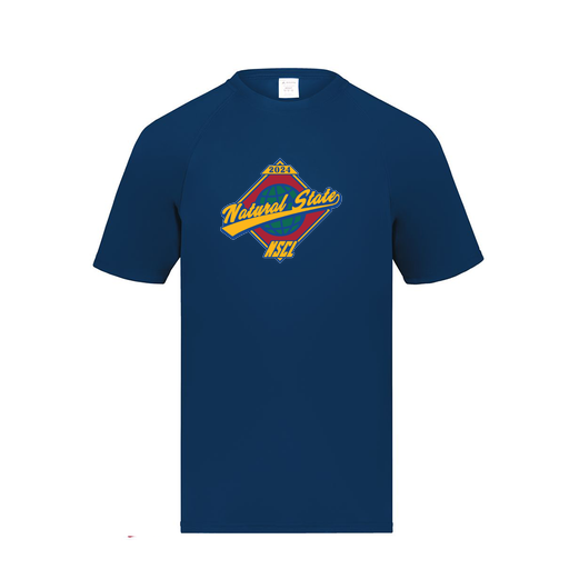 [2791.065.S-LOGO1] Youth Smooth Sport T-Shirt (Youth S, Navy, Logo 1)