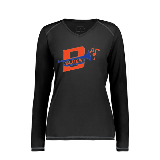 [6847.080.XS-LOGO3] Women's SoftTouch Long Sleeve (Female Adult XS, Black, Logo 3)