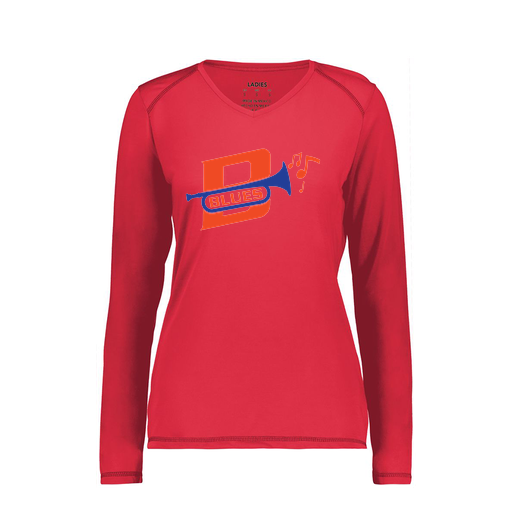 [6847.083.XS-LOGO3] Women's SoftTouch Long Sleeve (Female Adult XS, Red, Logo 3)
