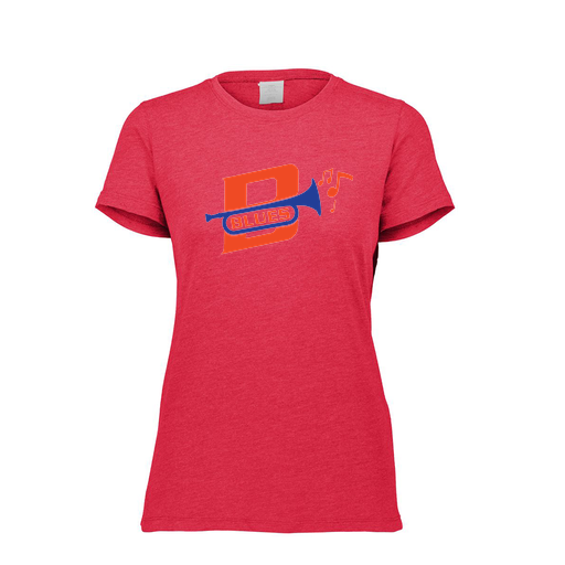 [FTSCUBRD-FAXS-LOGO3] Decker Women's Tri-Blend T-Shirt - Short Sleeve (Female Adult XS, Red, Logo 3)
