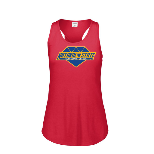 [FT0TUBRD-FAS-LOGO2] Ladies Tri Blend Tank Top (Female Adult S, Red, Logo 2)