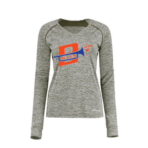 [222770.K94.XS-LOGO3] Ladies Electric Long Sleeve Shirt (Female Adult XS, Gray, Logo 3)