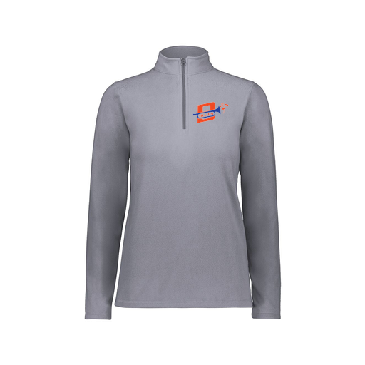 [6864.059.XS-LOGO3] Ladies MicroFleece 1/4 Zip Pullover (Female Adult XS, Gray, Logo 3)