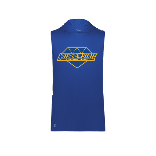 [222590.060.XS-LOGO2] Men's CoolDry Sleeveless Hoodie (Adult XS, Royal, Logo 2)