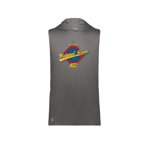 [222590.98D.XS-LOGO1] Men's CoolDry Sleeveless Hoodie (Adult XS, Gray, Logo 1)