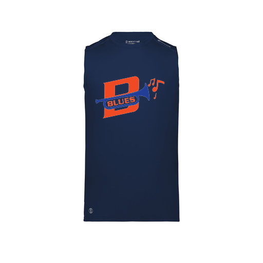 [222593.065.S-LOGO3] Men's CoolDry TankTop (Adult S, Navy, Logo 3)