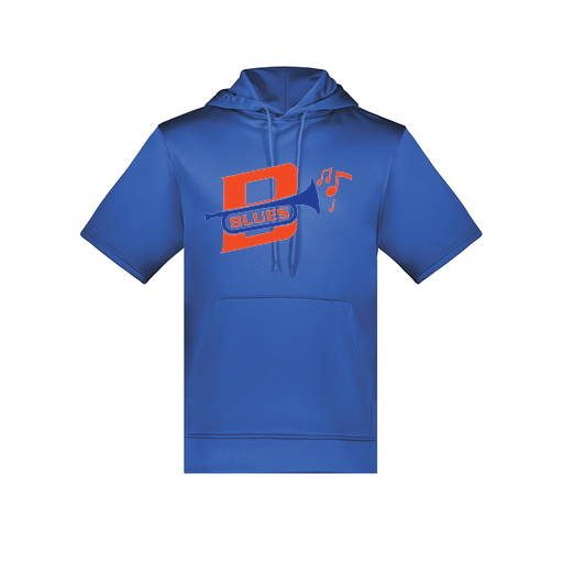 [6871.060.S-LOGO3] Men's Dri Fit Short Sleeve Hoodie (Adult S, Royal, Logo 3)