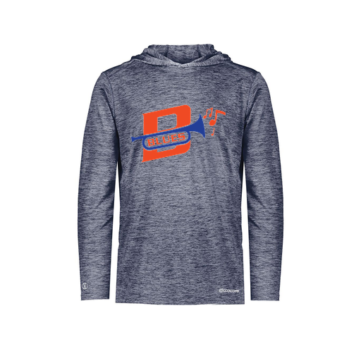 [FOLHCGNV-YS-LOGO3] Decker Youth Charge Hoodie (Youth S, Navy, Logo 3)