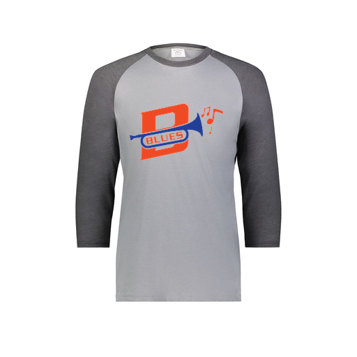 [6880.30V.S-LOGO3] Youth Vintage 3/4 T-Shirt (Youth S, Gray, Logo 3)