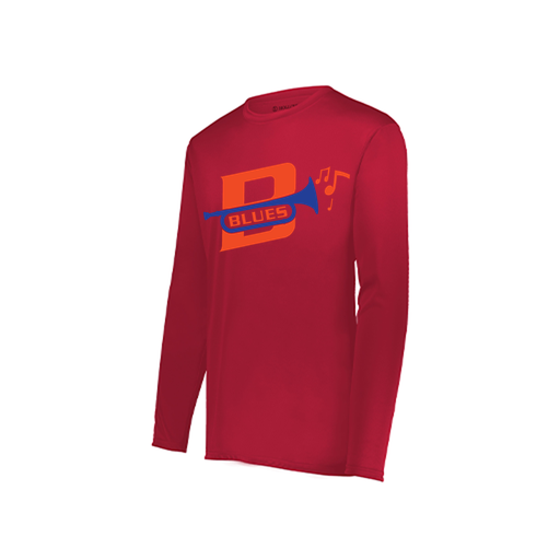[222822.083.XS-LOGO3] Men's LS Smooth Sport Shirt (Adult XS, Red, Logo 3)