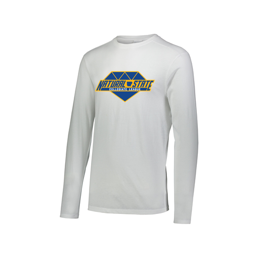 [FTLCUBWH-AXS-LOGO2] Decker Men's Tri-Blend T-Shirt - Long Sleeve (Adult XS, White, Logo 2)