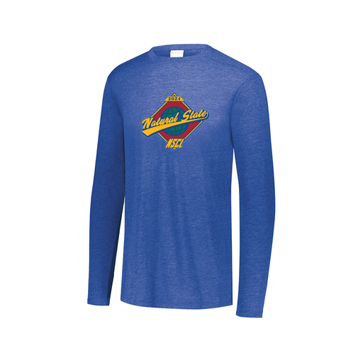 [FTLCUBRY-AXS-LOGO1] Decker Men's Tri-Blend T-Shirt - Long Sleeve (Adult XS, Royal, Logo 1)