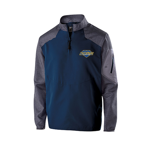 [229155.H03.XS-LOGO2] Men's Raider LS Pullover (Adult XS, Navy, Logo 2)