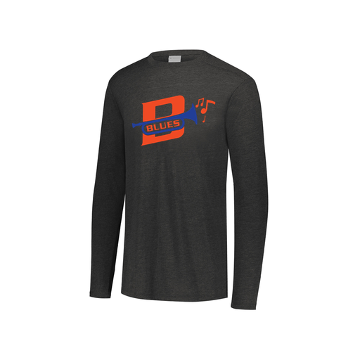 [FTLCUBBK-YS-LOGO3] Decker Youth Tri-Blend T-Shirt - Long Sleeve (Youth S, Black, Logo 3)