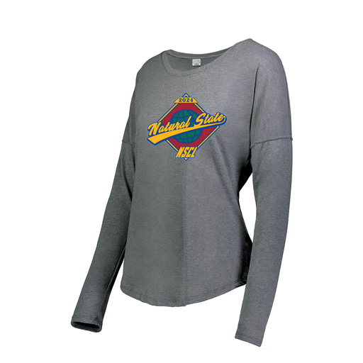[FTLCUBGY-FAXS-LOGO1] Decker Women's Tri-Blend T-Shirt - Long Sleeve (Female Adult XS, Gray, Logo 1)